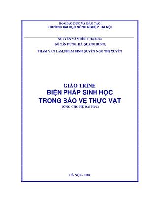 Giáo trình Biện pháp sinh học trong bảo vệ thực vật