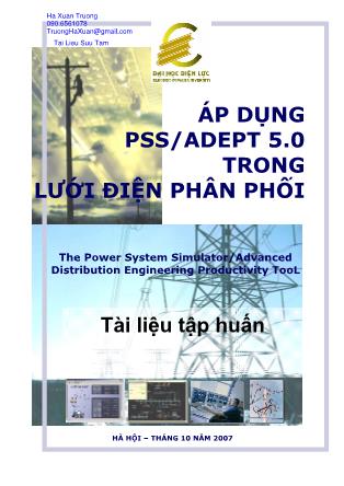 Giáo trình tập huấn Áp dụng PSS-ADEPT 5.0 trong lưới điện phân phối