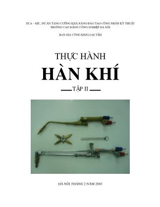 Giáo trình Thực hành hàn khí (Tập 2)