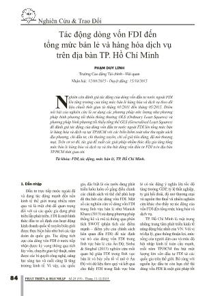 Tóm tắt Năm 2016, tổng số vốn đầu tư trực tiếp nước ngoài (FDI) thực hiện của Việt Nam đạt 15,8 tỉ USD, tuy nhiên lượng vốn đầu tư trực tiếp nước ngoài này phân bổ không đồng đều. Mỗi tỉnh đều có những lợi thế nhất định, và cùng quyết tâm để thúc đẩy kinh