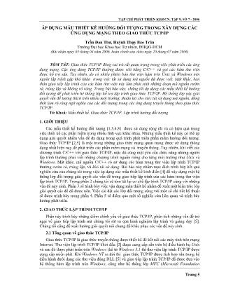 Áp dụng mẫu thiết kế hướng đối tượng trong xây dựng các ứng dụng mạng theo giao thức TCP/IP