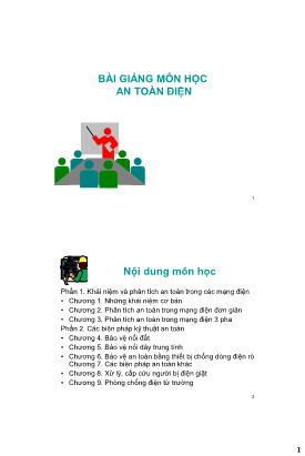 Bài giảng An toàn điện