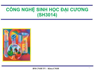 Bài giảng Công nghệ sinh học đại cương - Chương II: Các kỹ thuật nền của CNSH hiện đại (Phần 6)