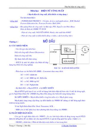 Bài giảng Điện tử công suất - Huỳnh Văn Kiểm