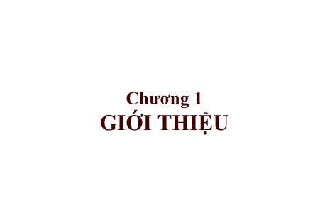 Bài giảng Dụng cụ bán dẫn - Chương 1: Giới thiệu