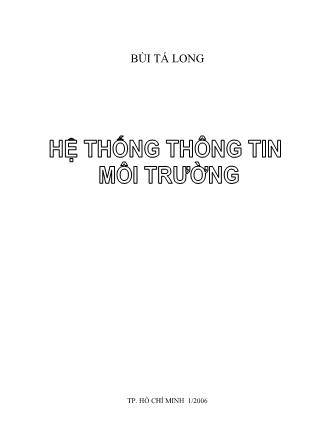 Bài giảng Hệ thống thông tin môi trường (Phần 1)