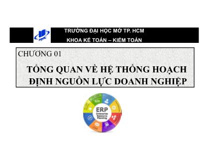 Bài giảng Hoạch định nguồn lực doanh nghiệp - Chương 1: Tổng quan về hệ thống hoạch định nguồn lực doanh nghiệp