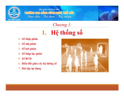 Bài giảng Kĩ thuật số - Chương 1: Hệ thống số