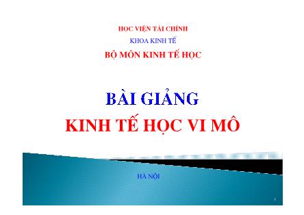 Bài giảng Kinh tế học vi mô - Chương 3: Co dãn cung cầu và chính sách của chính phủ