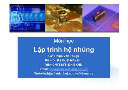 Bài giảng Lập trình hệ nhúng - Chương 2: Lập trình vào ra căn bản - Phạm Văn Thuận