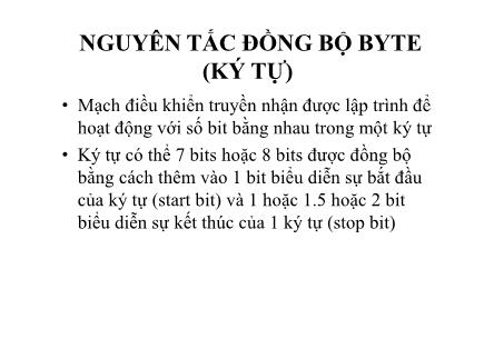 Bài giảng Truyền số liệu - Chương 3: Giao tiếp kết nối số liệu (Phần 2)