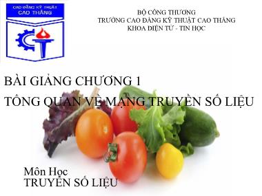 Bài giảng Truyền số liệu - Chương I: Tổng quan về mạng truyền số liệu