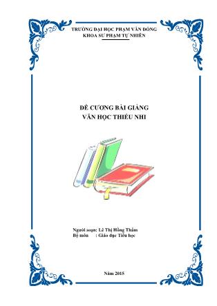 Bài giảng Văn học thiếu nhi