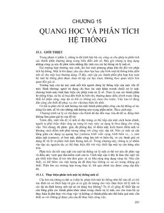 Bài giảng Xử lý ảnh - Chương 15: Quang học và phân tích hệ thống