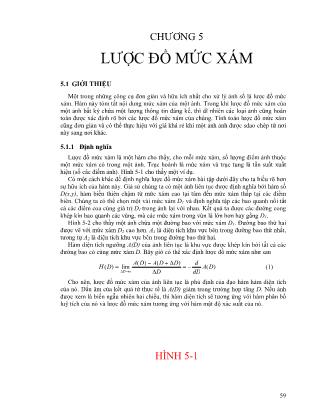 Bài giảng Xử lý ảnh - Chương 5: Lược đồ mức xám