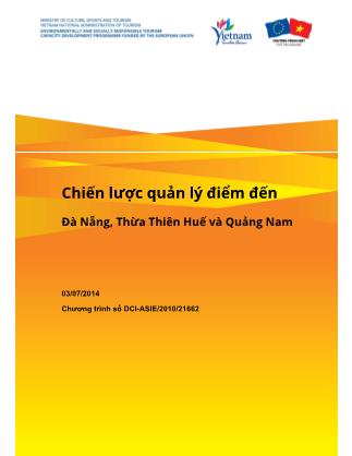 Chiến lược quản lý điểm đến Đà Nẵng, Thừa Thiên Huế và Quảng Nam