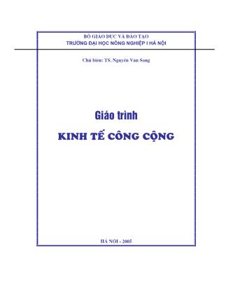 Giáo trình Kinh tế công cộng