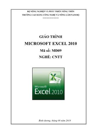 Giáo trình Microsoft Excel 2010 - Nguyễn Thị Mai