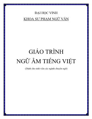 Giáo trình Ngữ âm Tiếng Việt (Phần 1)