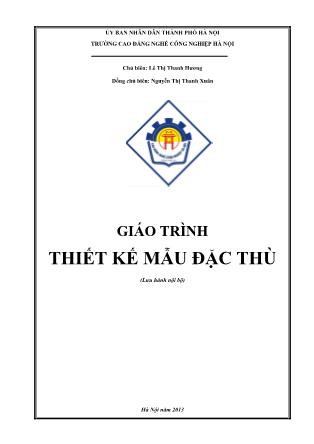 Giáo trình Thiết kế mẫu đặc thù