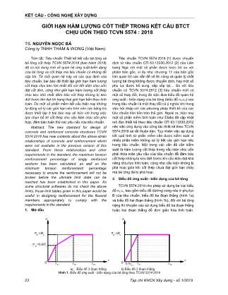 Giới hạn hàm lượng cốt thép trong kết cấu BTCT chịu uốn theo TCVN 5574:2018