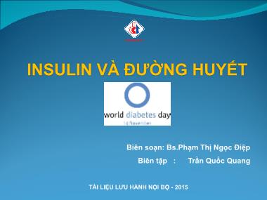 Insulin và đường huyết - Phạm Thị Ngọc Điệp