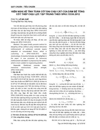 Kiến nghị về tính toán cốt đai chịu cắt của dầm bê tông cốt thép chịu lực tập trung theo SP63.13330.2012