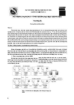 Mô phỏng mạng máy tính Trường Đại học Khánh Hòa