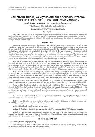 Nghiên cứu ứng dụng một số giải pháp công nghệ trong thiết kế thiết bị điều khiển lưu lượng mạng SDN