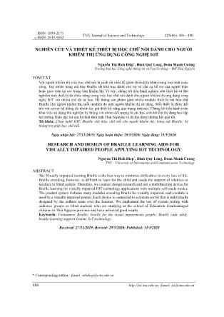 Nghiên cứu và thiết kế thiết bị học chữ nổi dành cho người khiếm thị ứng dụng công nghệ IOT