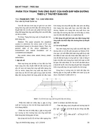 Phân tích trạng thái ứng suất của khối đắp nền đường theo lý thuyết đàn hồi
