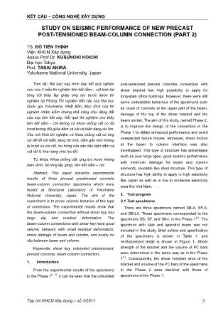 Study on seismic performance of new precast post-Tensioned beam-column connection (Part 2)