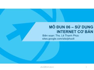 Sử dụng internet cơ bản