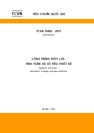 TCVN 10406:2015 Công trình thủy lợi-Tính toán hệ số tiêu thiết kế