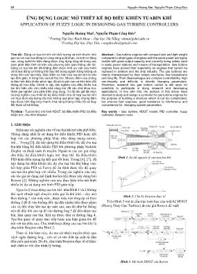 Ứng dụng logic mờ thiết kế bộ điều khiển tuabin khí