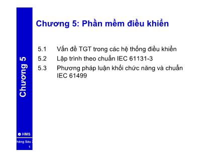 Bài giảng Các hệ PLC và DCS - Chương 5: Phần mềm điều khiển - Hoàng Minh Sơn