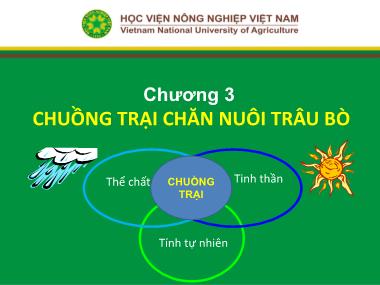 Bài giảng Chăn nuôi trâu bò - Chương 3: Chuồng trại chăn nuôi trâu bò