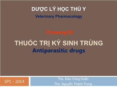 Bài giảng Dược lý học thú y - Chương 11: Thuốc trị ký sinh trùng