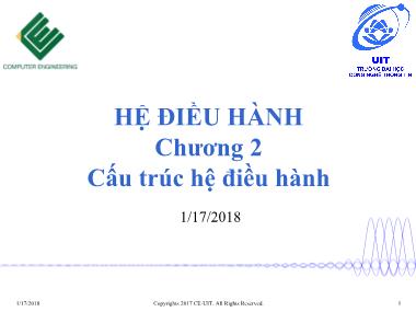 Bài giảng Hệ điều hành - Chương 2: Cấu trúc hệ điều hành