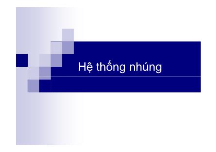 Bài giảng Hệ thống nhúng - Vũ Quang Dũng