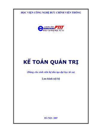 Bài giảng Kế toán quản trị