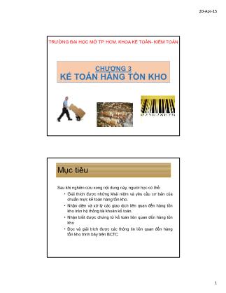 Bài giảng Kế toán tài chính 1 - Chương 3: Kế toán hàng tồn kho