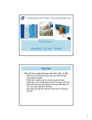 Bài giảng Kế toán tài chính 3 - Chương 1: Chứng từ kế toán