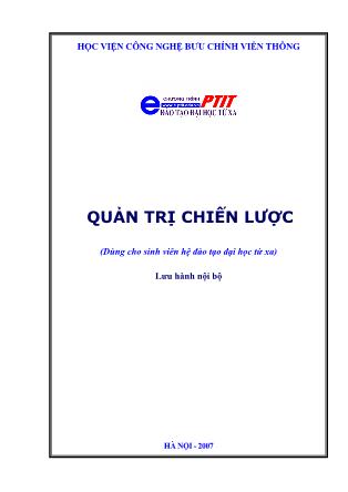 Bài giảng Quản trị chiến lược - Lê Thị Bích Ngọc (Phần 1)