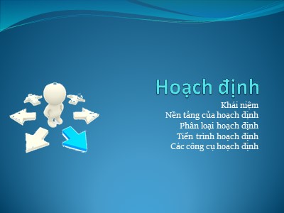 Bài giảng Quản trị học - Chương 7: Hoạch định - Trần Nhật Minh