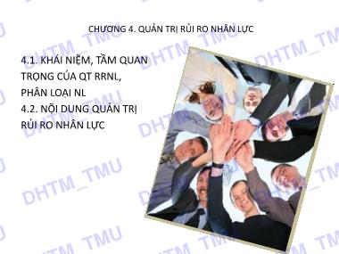 Bài giảng Quản trị rủi ro - Chương 4: Quản trị rủi ro nhân lực