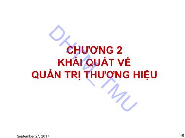 Bài giảng Quản trị thương hiệu - Chương 2: Khái quát về quản trị thương hiệu