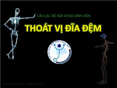 Bài giảng Thoát vị đĩa đệm