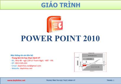 Bài giảng Tin học văn phòng Microsoft PowerPoint 2010