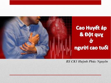 Cao huyết áp và đột quỵ ở người cao tuổi - Huỳnh Phúc Nguyên